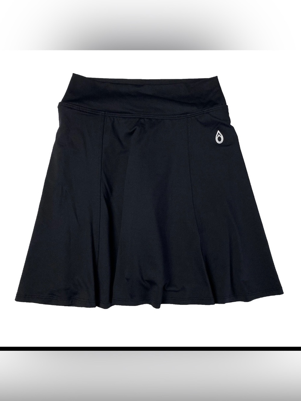 Dona Jo Active Skort Size 1 Solid Black Pockets Stretch Pleated Skirt Donajo